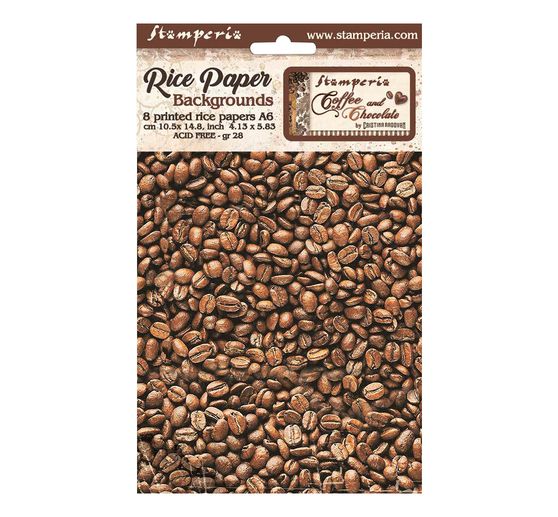 Sfondi in seta di paglia con motivi "Caffè e cioccolato".