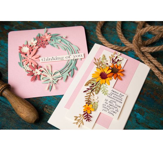 Sizzix Thinlits Punching template "Floral Wreath by Tim Holtz"