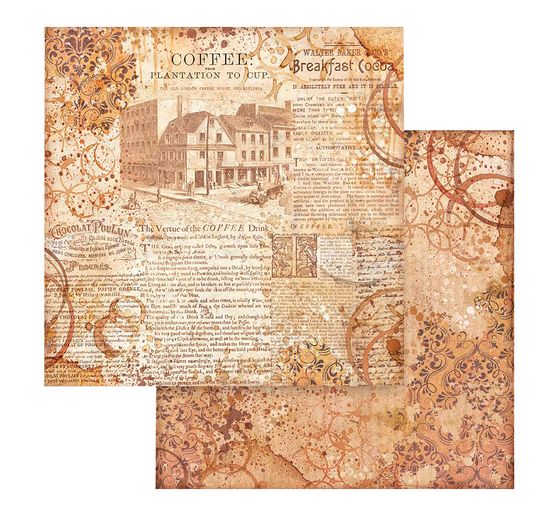 Blocco di scrapbook "Caffè e cioccolato - Sfondi"