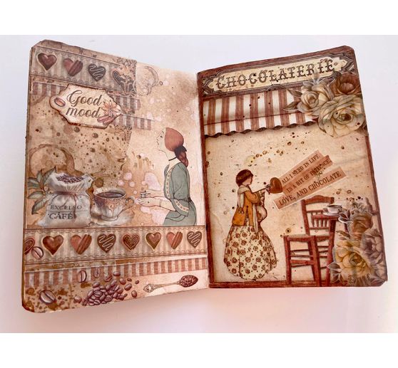 Blocco di scrapbook "Caffè e Cioccolato