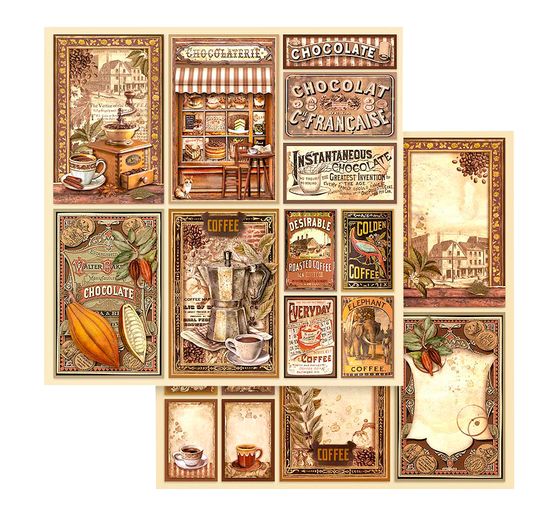 Blocco di scrapbook "Caffè e Cioccolato