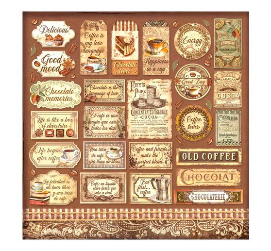 Blocco di scrapbook "Caffè e Cioccolato