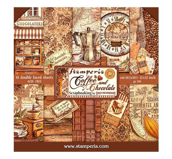 Blocco di scrapbook "Caffè e Cioccolato