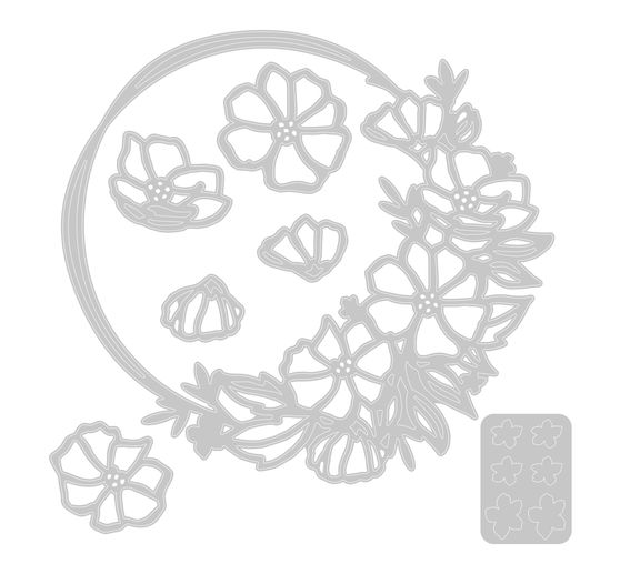 Sizzix Thinlits Punching template "Floral Round"