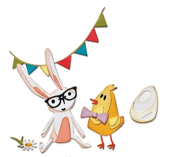 Sizzix Thinlits, fustella "Bunny + Chick di Tim Holtz".