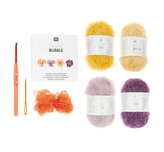 Rico Design Creative Bubble crochet kit "Spring flowers"