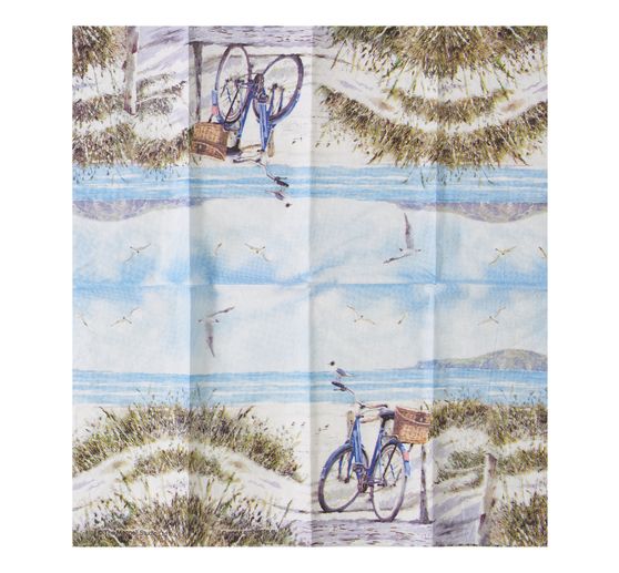 Paper handkerchiefs "Bicycle on the beach"