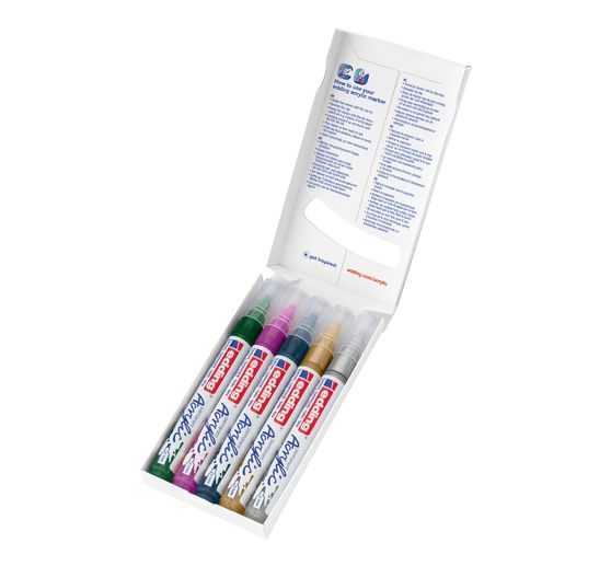 edding 5100 Acrylic "Acrylic marker - Festive", Medium, set of 5