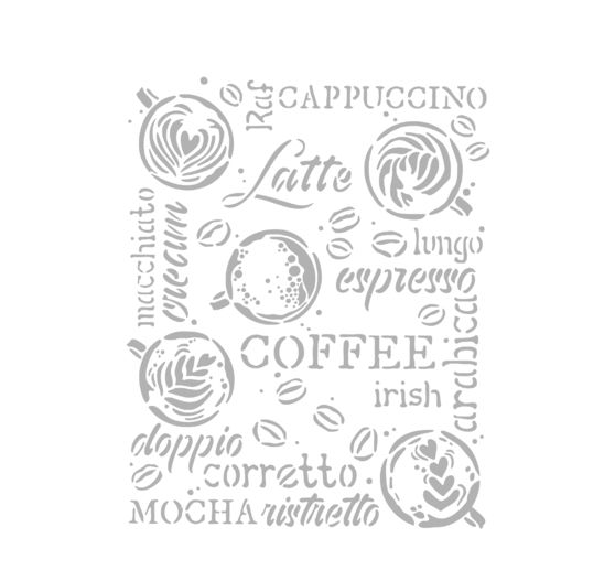 Stencil "Caffè e cioccolato - Barista