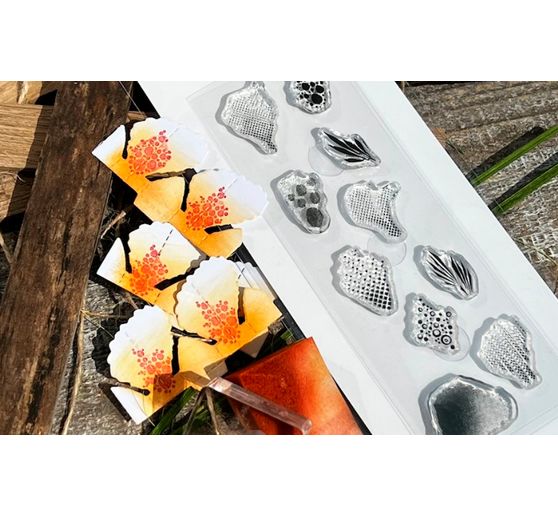 Silicone stamp for folding flower "Malva"