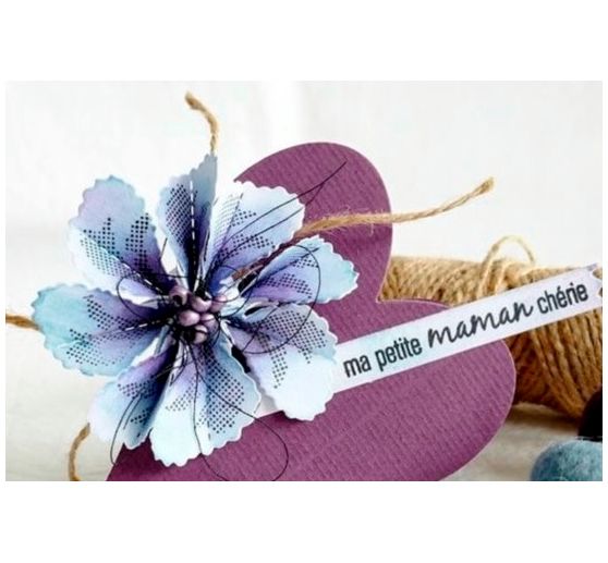 Silicone stamp for folding flower "Malva"