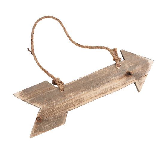 Cartello in legno "Freccia
