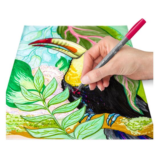 STAEDTLER Pigment brush pen, set of 6