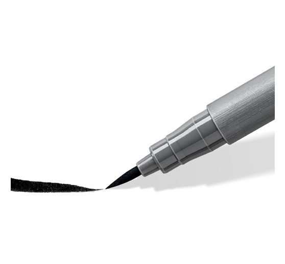 STAEDTLER Pigment soft brush pen "Greys", set of 6