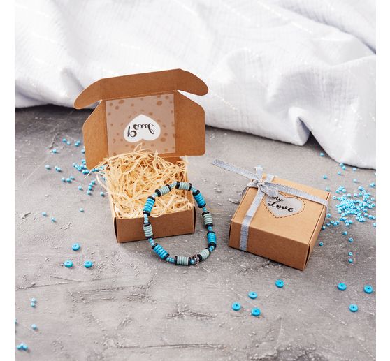 VBS Folding box "Square with heart", 5 pieces