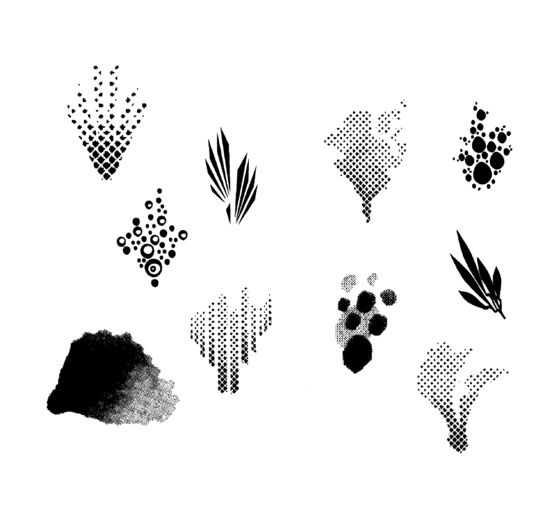 Silicone stamp for folding flower "Malva"