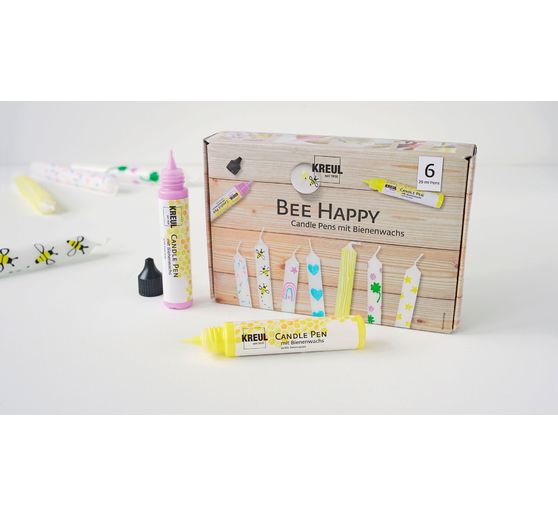 KREUL Candle Pen "Bee Happy", set of 6