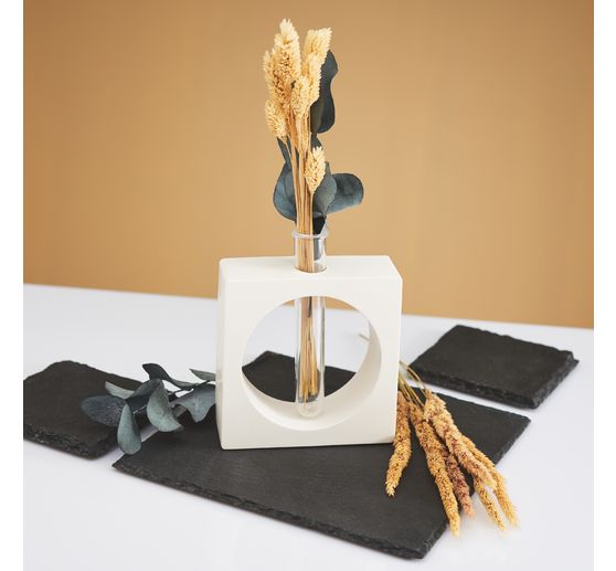 Silicone casting moulds "Vase square with circle"