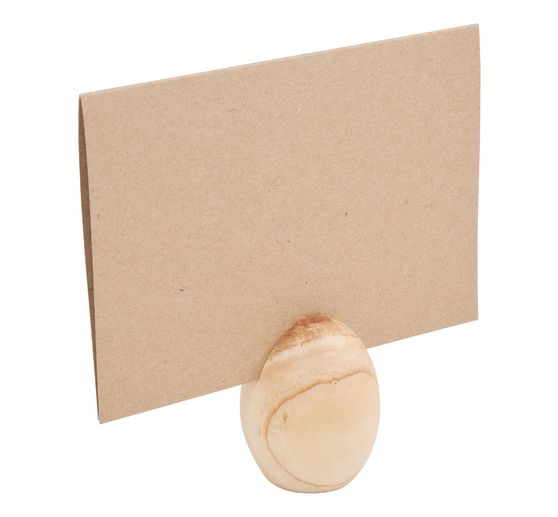 Place card holder wooden egg