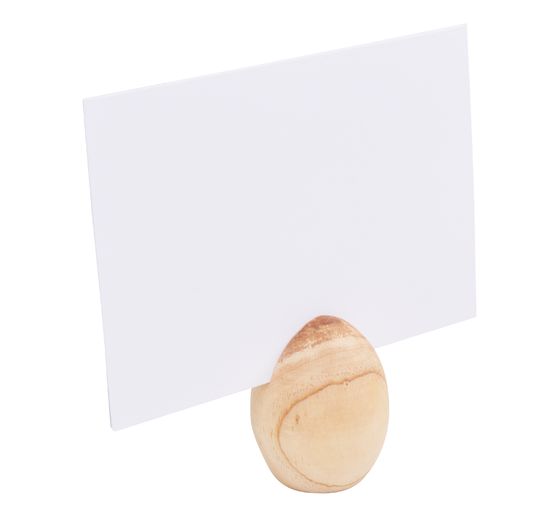 Place card holder wooden egg