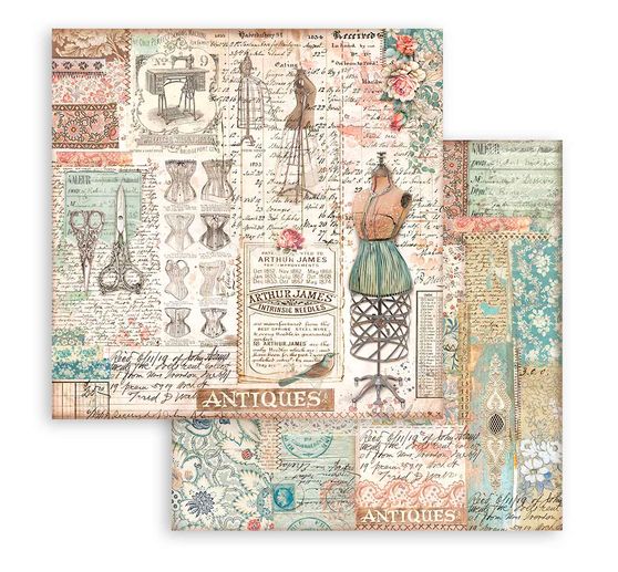 Scrapbook block "Brocante Antiques"