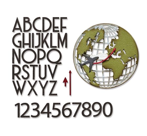 Fustella Sizzix Thinlits "World Travel by Tim Holtz"