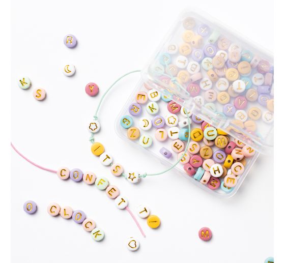 Bead mix "Letters pastel"