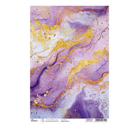Seta di paglia con motivi "Eterea - Marmo di lusso".