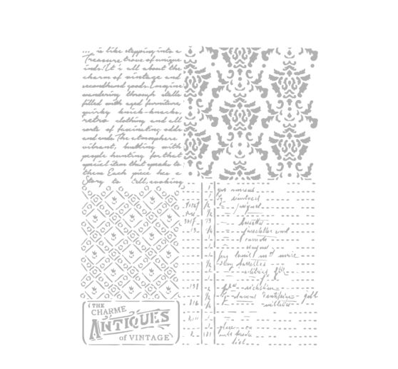 Stencil "Brocante Antiques - Mixed Patterns"