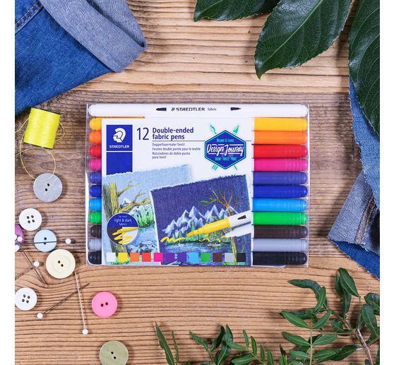 STAEDTLER Double-fibre pens textile, 12 pcs.