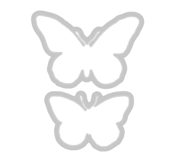 Sizzix Framelits Punching template and Clear Stamps "Painted Pencil Butterflies"