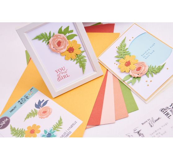 Sizzix Thinlits Punching template "Flowers & Fern"