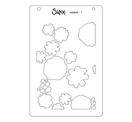 Sizzix Layered Stencils "Abstract Blooms"