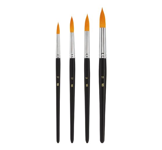 VBS Brush with round tip "BASIC", set of 4