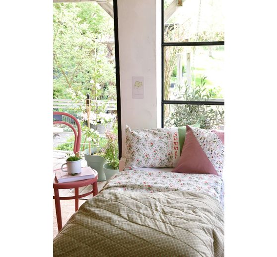 Westfalenstoffe Woven fabric "Vichy stripes green"