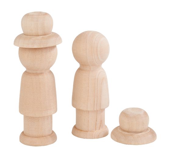 Figure di legno VBS con cappello