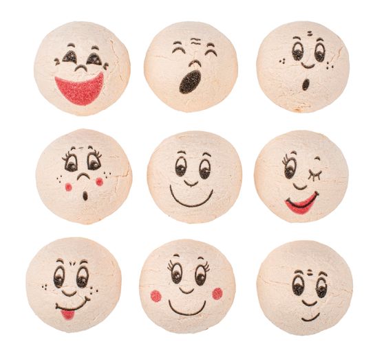 Cotton balls with face