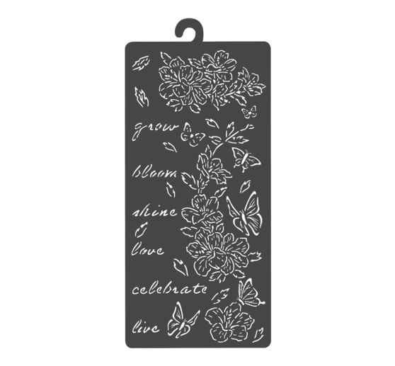 Stencil "Secret Diary - Flowers & Butterfly"