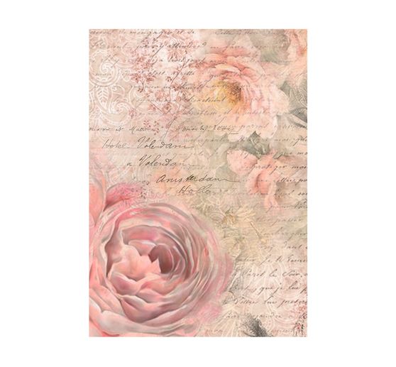 Sfondi in seta di paglia con motivi "Shabby Rose".