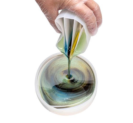 Silicone color mixing cup