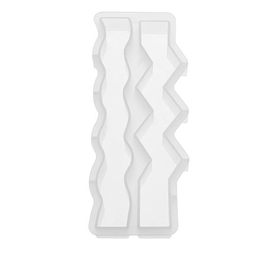 Stampo per candele in silicone "Wave zigzag" con stoppino e ago per stoppino
