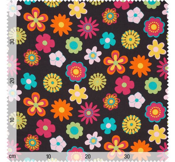 Cotton fabric "Retro Flower"