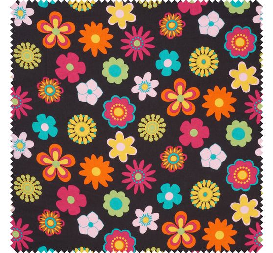 Cotton fabric "Retro Flower"