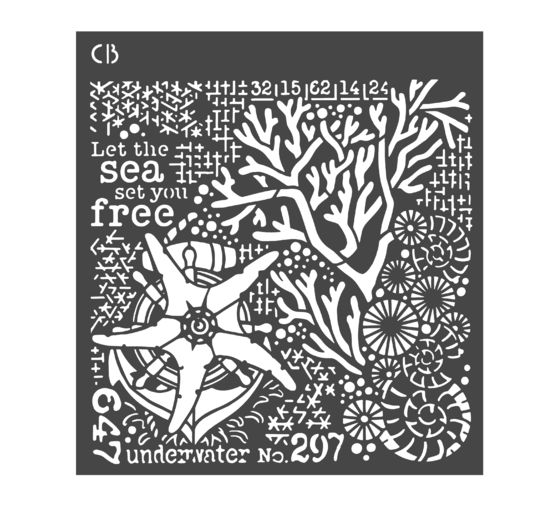 Stencil "Coral Reef - Underwater"