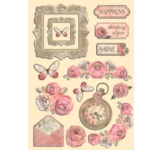 Lasercut motifs "Shabby Rose"