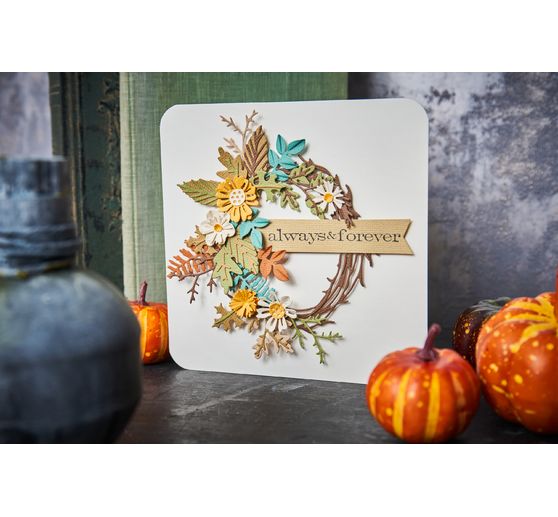 Sizzix Thinlits Punching template "Foliage Wreath by Tim Holtz"
