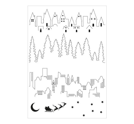 Sizzix Clear Stamp Set "Cosmopolitan - The View by Stacey Park"