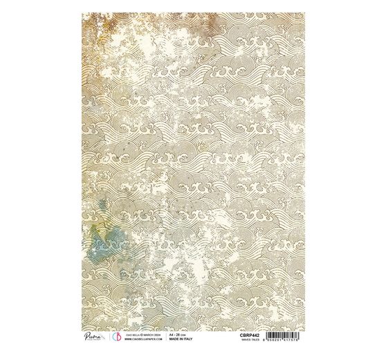 Motif straw silk "Land of the Rising Sun - Waves"