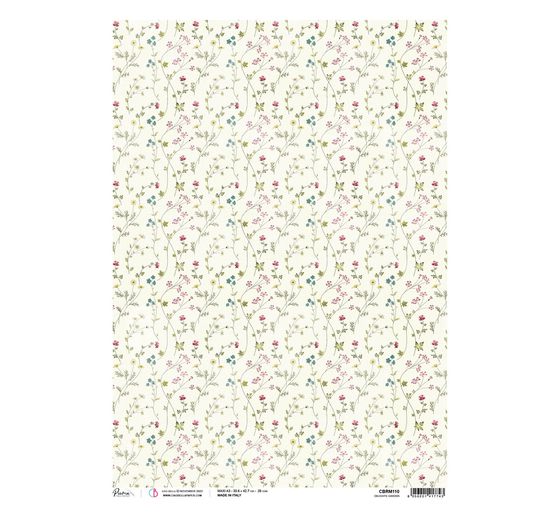 Motif straw silk "Flower Shop - Delights Garden"
