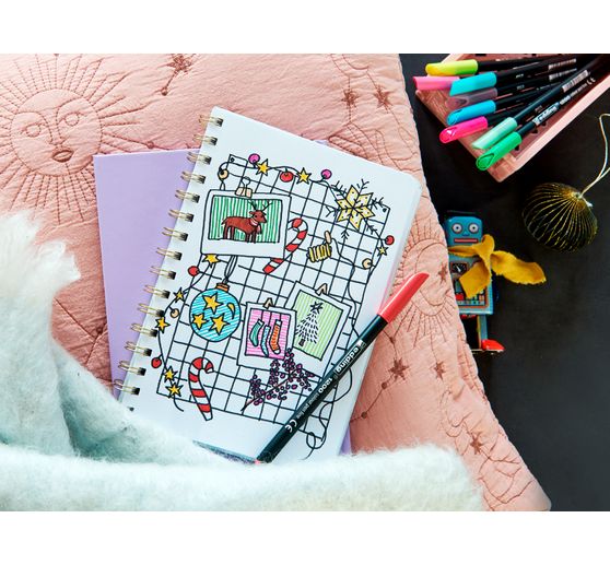 edding 1200 Penna colorata a pastello fine, set di 6 pezzi